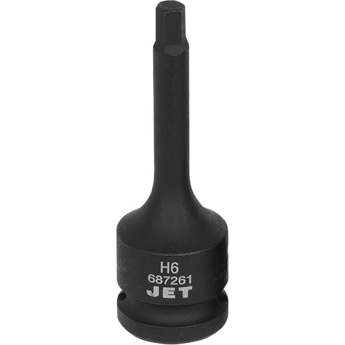 JET 687261 Impact Socket Bits, Hex, 6 mm x 1/2" Drive
