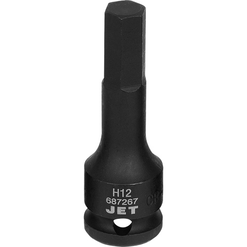 JET 687267 Forets pour douille &agrave; chocs, Hexagonale, 12 mm x Prise 1/2"