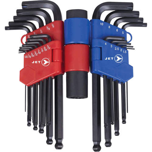 JET 775123 JHHK-22 Hextractor Hex Key Wrench Sets, 22 Pcs., Metric & Imperial
