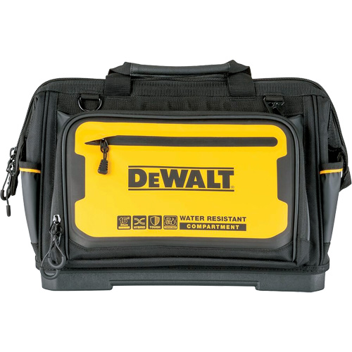 DEWALT DWST560103 16” PRO Open Mouth Tool Bag, 31 Pockets, Black/Yellow