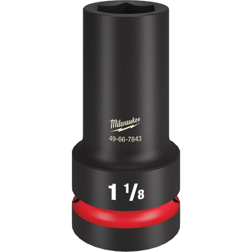 Milwaukee 49-66-7843 Shockwave Impact Duty Thin Wall Extra Socket, Impact, 1-1/8", 1" Drive, 6 Points, Deep