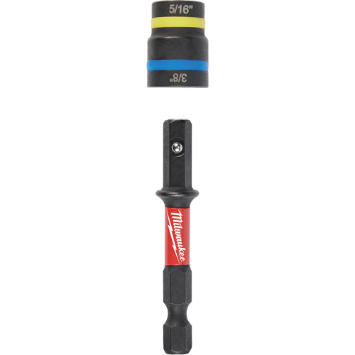 Milwaukee 49-66-4543 Shockwave Impact Duty Quik-Clear 2-in-1 Nut Driver, 5/16"/3/8" Drive, 2-1/2" L, Magnetic