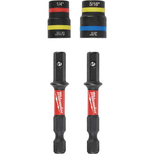 Milwaukee 49-66-4565 Shockwave Impact Duty Quik-Clear 2-in-1 Nut Driver Set, 5/16"/1/4"/3/8" Drive, 2-1/2" L, Magnetic