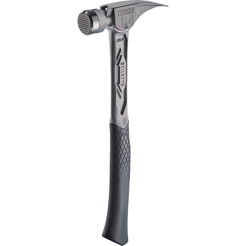 Milwaukee TIB14RMC TIBONE Milled Titanium Framing Hammer, 14 oz., Solid Steel Handle, 15-1/4" L