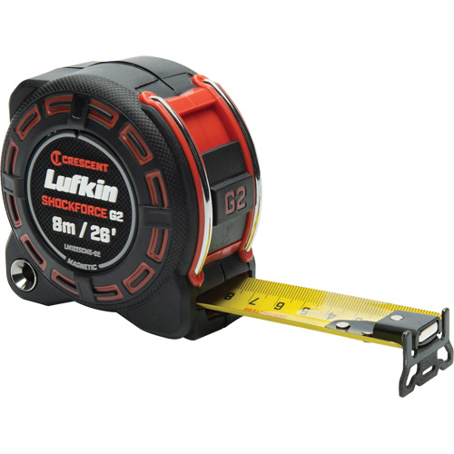 Lufkin By Crescent LM1225CME-02 Ruban &agrave; mesurer magn&eacute;tique Shockforce G2, 1-1/4" x 26'