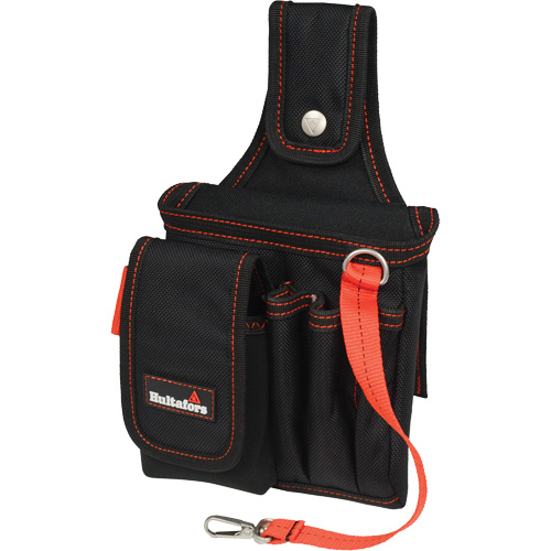 Hultafors HT5101 Small Technician's Pouch, Ballistic Polyester, Black/Red