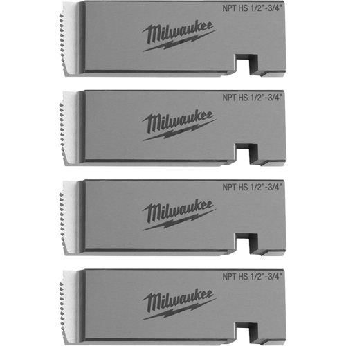 Milwaukee 48-36-1203 Fili&egrave;res de filetage pour tuyaux universel NPT, Pour tuyau de 1/2"-3/4", Acier rapide