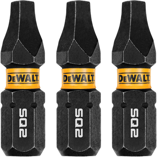 DEWALT DWAF1SQ2IR3 Forets pour tournevis &agrave; chocs FLEXTORQ 3 mcx, Carr&eacute;e, #2, Prise 1/4"