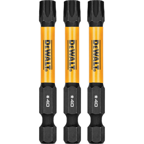 DEWALT DWAF2TX40IR3 3-Piece FLEXTORQ&reg; Impact Screwdriving Bits, Torx, T-40, 1/4" Drive