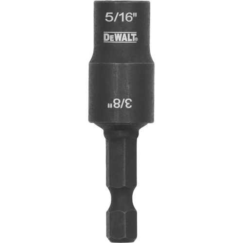 DEWALT DWADEND51638 Tourne-&eacute;crou &agrave; double embout d&eacute;tachable pr&ecirc;t pour les chocs, 5/16"/3/8" prise, 2" lo, Magn&eacute;tique