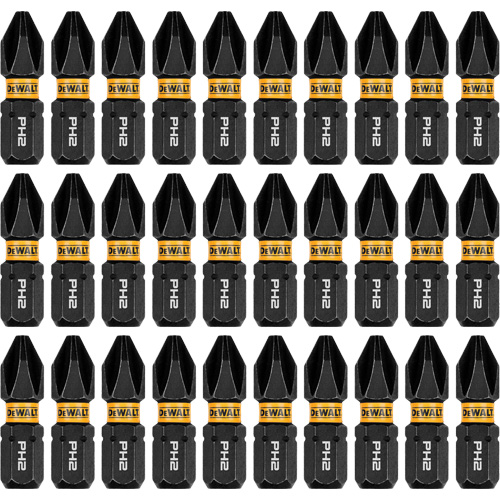 DEWALT DWAF1PH2IR30 30-Piece FLEXTORQ&reg; Impact Driver Bit Set, Phillips, #2, 1/4" Drive