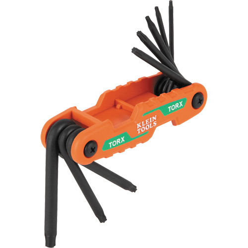 Klein Tools 70540T Compact Folding Hex Key Set, 8 Pcs., Torx&reg;