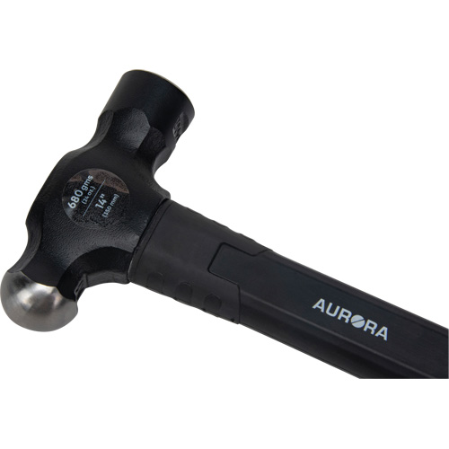 Outils Aurora UAX593 Marteau &agrave; panne ronde, Poids de la t&ecirc;te 24 oz, Face Ordinaire, Prise Fibre de verre