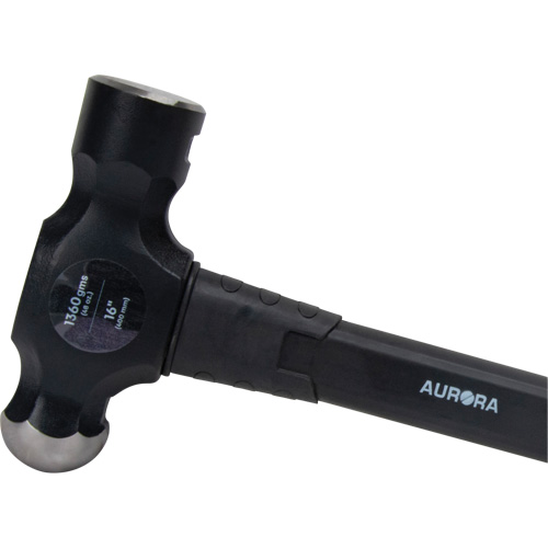 Outils Aurora UAX596 Marteau &agrave; panne ronde, Poids de la t&ecirc;te 48 oz, Face Ordinaire, Prise Fibre de verre