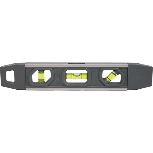 Johnson 1405-0900 Niveau torpille, 9" lo, Aluminium, 3 fioles, Magn&eacute;tique