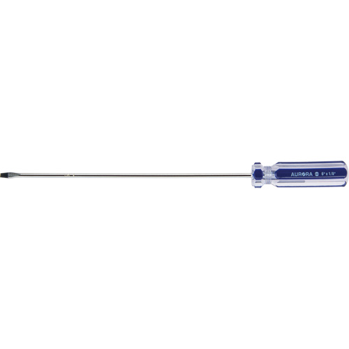Outils Aurora UAX704 Tournevis &agrave; fente bleu transparent avec bandes, Tige de 1/8", Ronde, Prise en Plastique