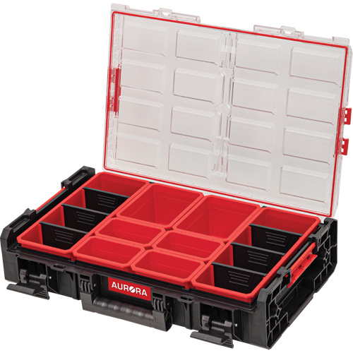 Aurora Tools UAX726 Arx&reg; 2X-Large Organizer with Bins, 23" x 15-1/5" x 6-4/5", Black