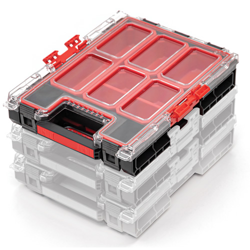 Outils Aurora UAX733 Organisateur moyen avec bacs Arx, 10-3/10" x 14-3/10" x 3", Noir