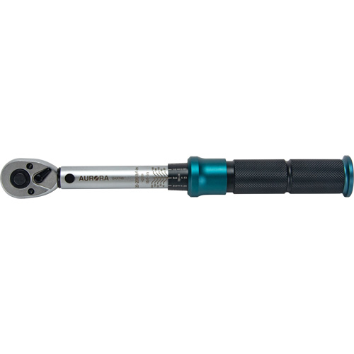 Aurora Tools UAX748 72-Tooth Torque Wrench, Click, 1/4" Square Drive, 20 - 200 in-lbs.
