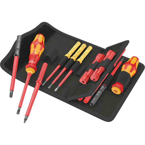 Wera Tools 05006616001 Jeu de tournevis isol&eacute;s pour vis fendues, 1000 V, 18 Mcx