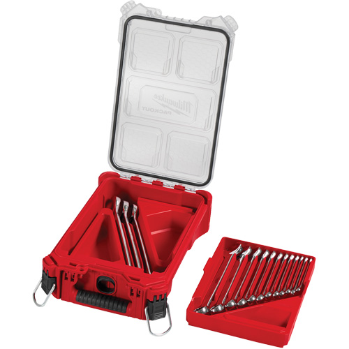 Milwaukee 48-22-9484 Jeu de cl&eacute;s SAE avec organisateur compact PackOut, Combinaison, 15 morceaux, Imp&eacute;rial