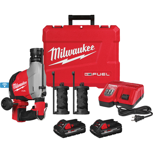 Milwaukee 3311-22 Marteau rotatif &agrave; la verticale FUEL avec extracteur de poussi&egrave;re int&eacute;gr&eacute;, 18 V, 5/8", 1310 tr/min
