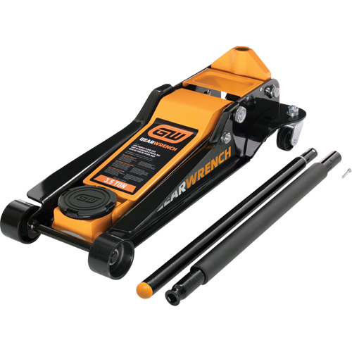 Gearwrench 099575100499 Low Profile Floor Jack, 3.5 Ton(s) Capacity, 3-3/4" Lowered, 21-3/4" Raised, Manual Hydraulic