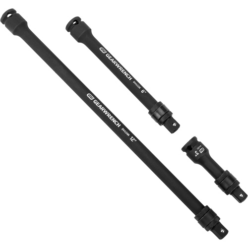 Gearwrench 099575892769 Jeu de rallonges &agrave; chocs verrouillables 3 mcx, Prise de 3/8", Fini Phosphate de mangan&egrave;se, 3 M