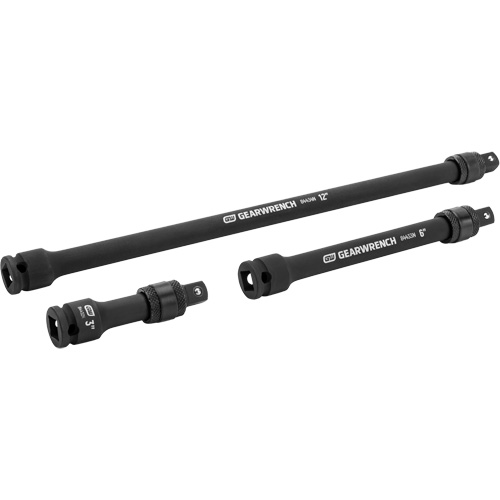 Gearwrench 099575892769 Jeu de rallonges &agrave; chocs verrouillables 3 mcx, Prise de 3/8", Fini Phosphate de mangan&egrave;se, 3 M