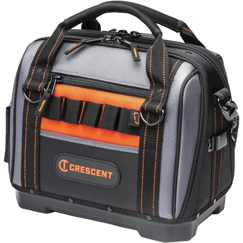 Crescent 037103368782 14" Tradesman Closed Top Tool Bag, Polyester, 32 Pockets, Black/Grey