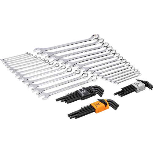 Gearwrench 099575101083 6-Point Combination Wrench and Hex Key Set in Foam Storage Tray