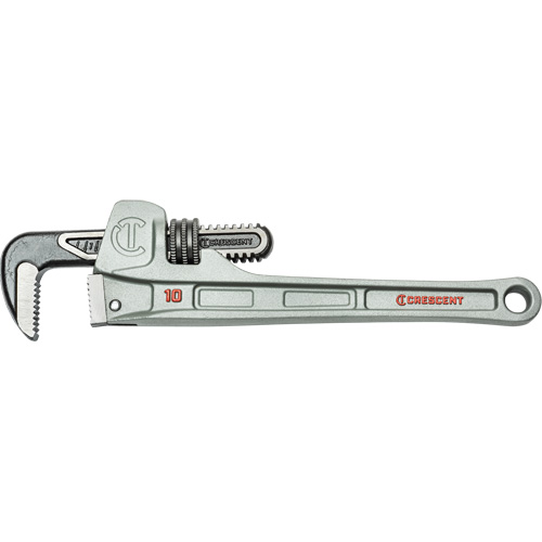 Crescent 037103336521 Slim Jaw Pipe Wrench, 1-9/10" Jaw Capacity, 10" Long, Powder Coated Finish, None Handle