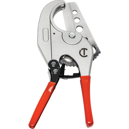 Crescent 037103346346 Ratcheting PVC Pipe Cutter with Dipped Grips, 1/4"- 2-3/8" Capacity