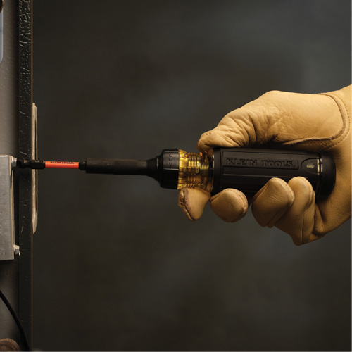Klein Tools 32315HD Tournevis &agrave; rochet multi-foret &agrave; zone de torsion et r&eacute;sistance nominale contre les chocs 15-en-1, 9-1/2" lo, Prise Coussin&eacute;e