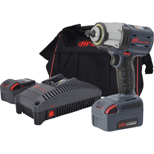 Ingersoll Rand W5153P-K22 Compact High Torque Cordless Impact Wrench Kit, 20 V, 1/2" Socket