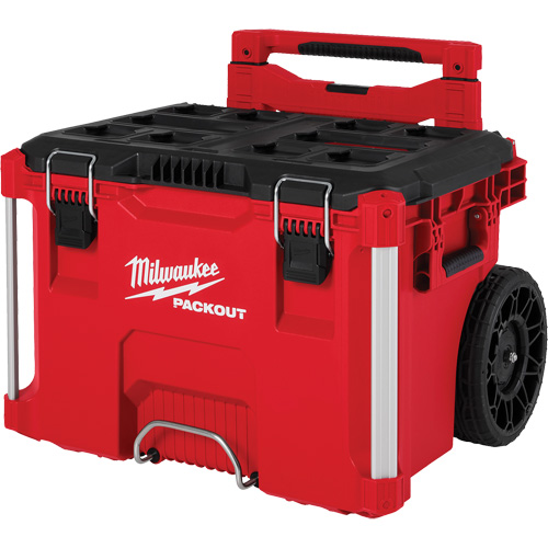 Milwaukee 48-22-8427 Boîte &agrave; outils sur roues PACKOUT, 18" x 22" x 19-1/2", Noir/Rouge