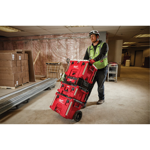 Milwaukee 48-22-8427 Boîte &agrave; outils sur roues PACKOUT, 18" x 22" x 19-1/2", Noir/Rouge