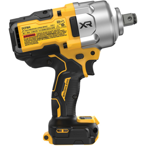 DEWALT DCF964B Cl&eacute; &agrave; chocs 3/4" &agrave; couple &eacute;lev&eacute; sans balai sans fil 20V MAX* XR avec enclume &agrave; anneau ouvert, 20 V, Mandrin 3/4"