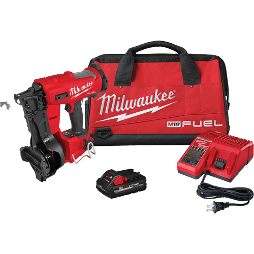 Milwaukee 2909-21 Ensemble de cloueuse M18 Fuel pour bobine de toiture, 18 V, Lithium-ion