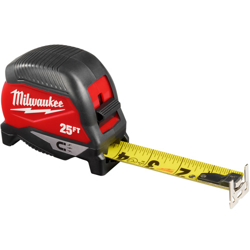 Milwaukee 48-22-1025M Ruban &agrave; mesurer magn&eacute;tique, 1-1/8" x 25'