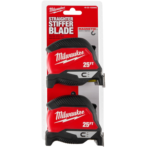 Milwaukee 48-22-1025MG Magnetic Tape Measures, 1-1/8" x 25'