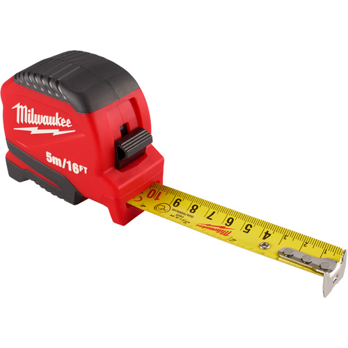 Milwaukee 48-22-1717 Compact Tape Measure, 1" x 16'