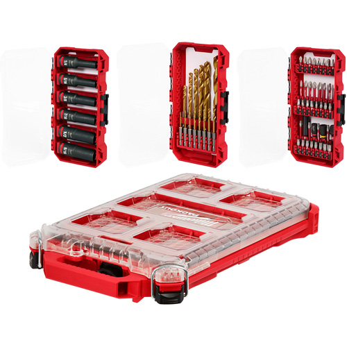 Milwaukee 48-32-5162 Ensemble de perceuse &agrave; chocs, tournevis Shockwave & attache Packout