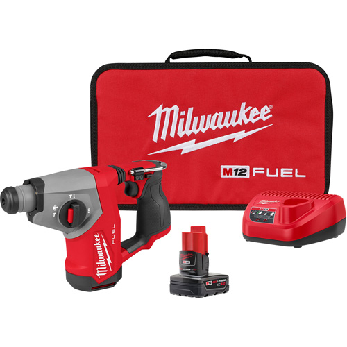 Milwaukee 2508-21XC Marteau rotatif M12 FUEL 5/8” SDS Plus, 12 V, 5/8", 1214 tr/min