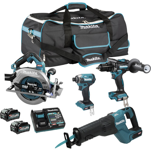 Makita DK0215G401 Ensemble 4 outils &agrave; moteur sans balai XGT, Lithium-ion, 40 V