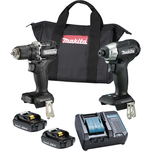 Makita DLX2423Y01 LXT Brushless Sub-Compact 2-Tool Combo Kit, 18 V