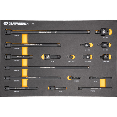 Gearwrench MEGAMOD247 Jeu d'outils de m&eacute;canicien dans des plateaux modulaires en mousse avec conteneur de rangement, 247 morceaux