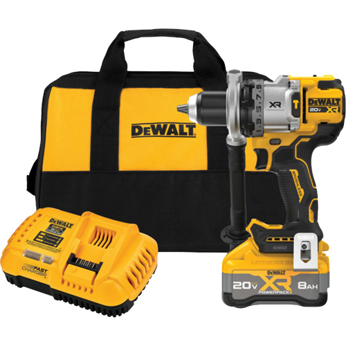 DEWALT DCD1007WW1 MAX* XR&reg; Brushless Cordless 3-Speed Hammer Drill Kit with XR POWERPACK Battery, 1/2" Chuck, 20 V