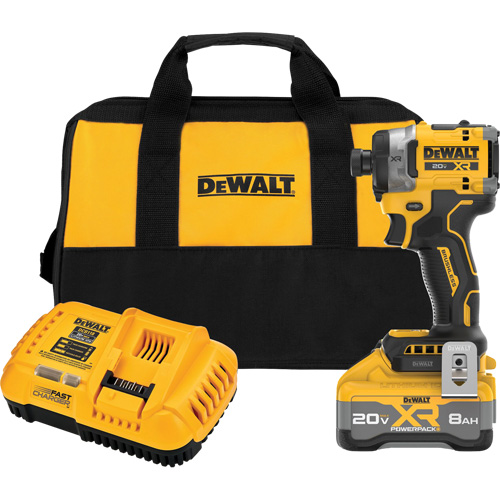 DEWALT DCF860WW1 Visseuse &agrave; choc &agrave; couple &eacute;lev&eacute; sans fil sans balai &agrave; 3 vitesses MAX* XR avec XR POWERPACK, 20 V, Mandrin 1/4"