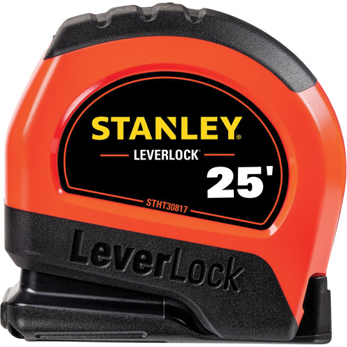 Stanley Tools STHT30817S High-Visibility LEVERLOCK&reg; Tape Measure, 25', Imperial Graduations